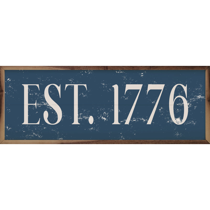 Est. 1776 - bleu, H 12 po x l 36 po