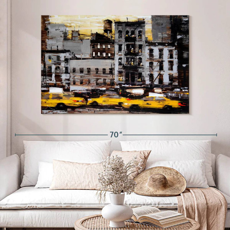Sireci Yellow Cabs, 34" H x 51" W