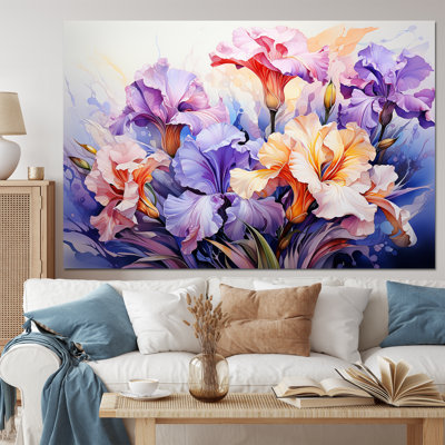 Meadow Iris Whispers I - décoration murale florale