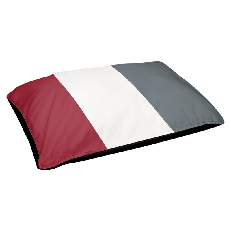 Coussin d'extérieur pour chien Florida Tribe, Très grand (l 50 po x P 40 po x H 7 po), Red/White/Grey