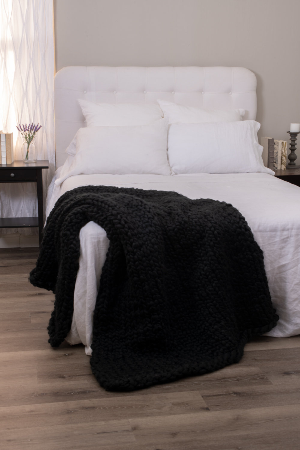 Geri Wool Throw Blanket, Asphalt