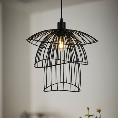 Luminaire suspendu en forme de cage à trois niveaux
