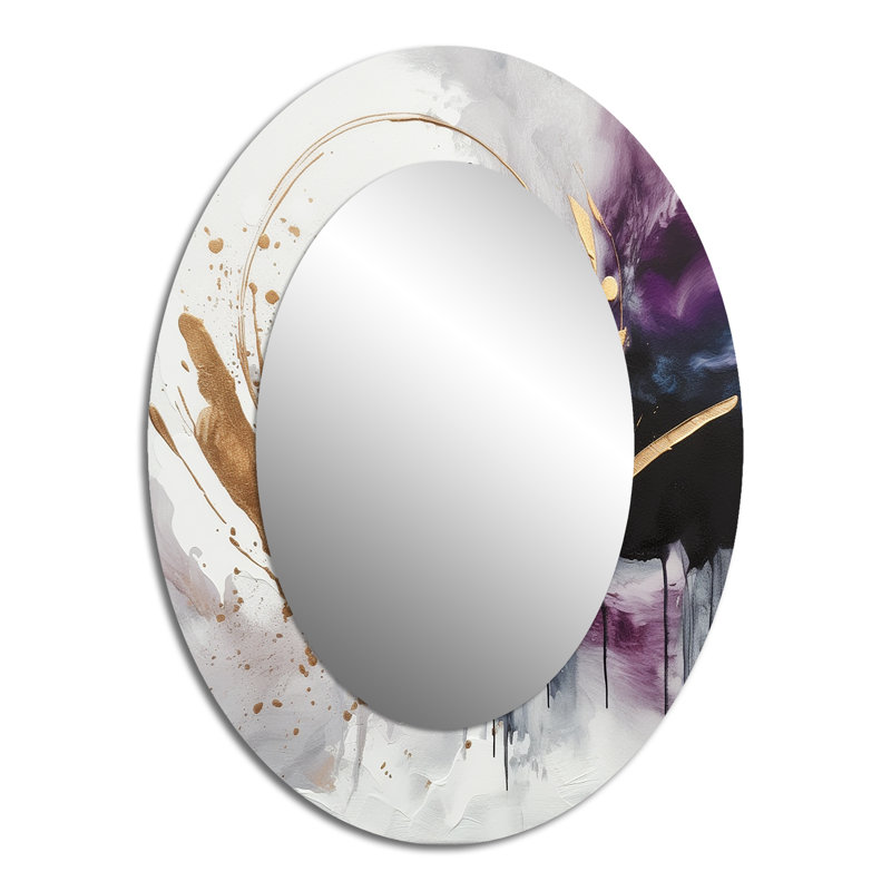 Miroir mural ovale doré, 40 po x 30 po