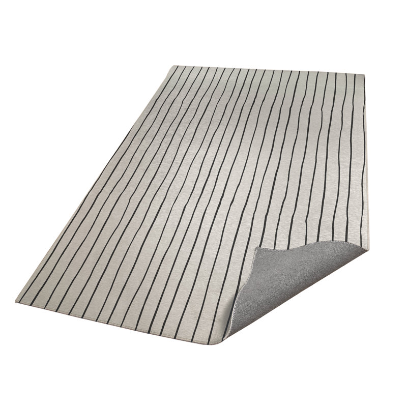 Smooth Lay Kids Play Mat, Ivory/Charcoal, Rectangle 5' x 7'