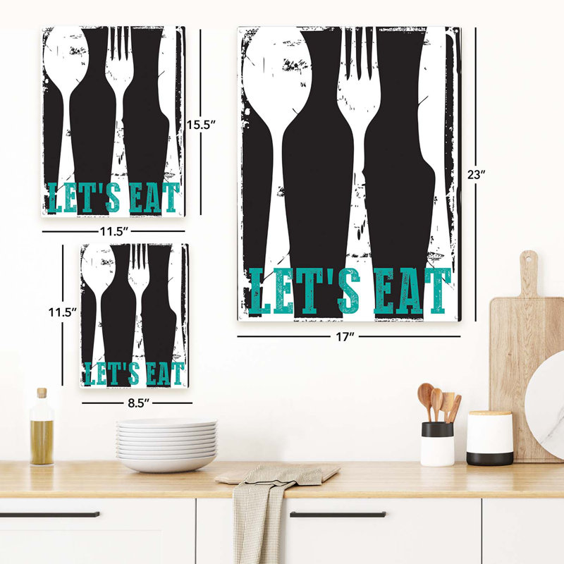 " Rustic Lets Eat ", 23.2" H x 17.2" W x 0.04" D