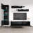 Viroqua 85" Modern Floating Wall Mounted Entertainment Center with 16-Color LED Lighting, High Gloss Finish-1657796486