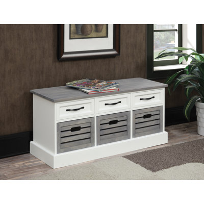Almanza Solid Wood Storage Bench