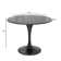Heatherton 36" Round Dining Table with Sintered Stone Top and Black Steel Pedestal Base Kitchen Table Seats 2-4 Person