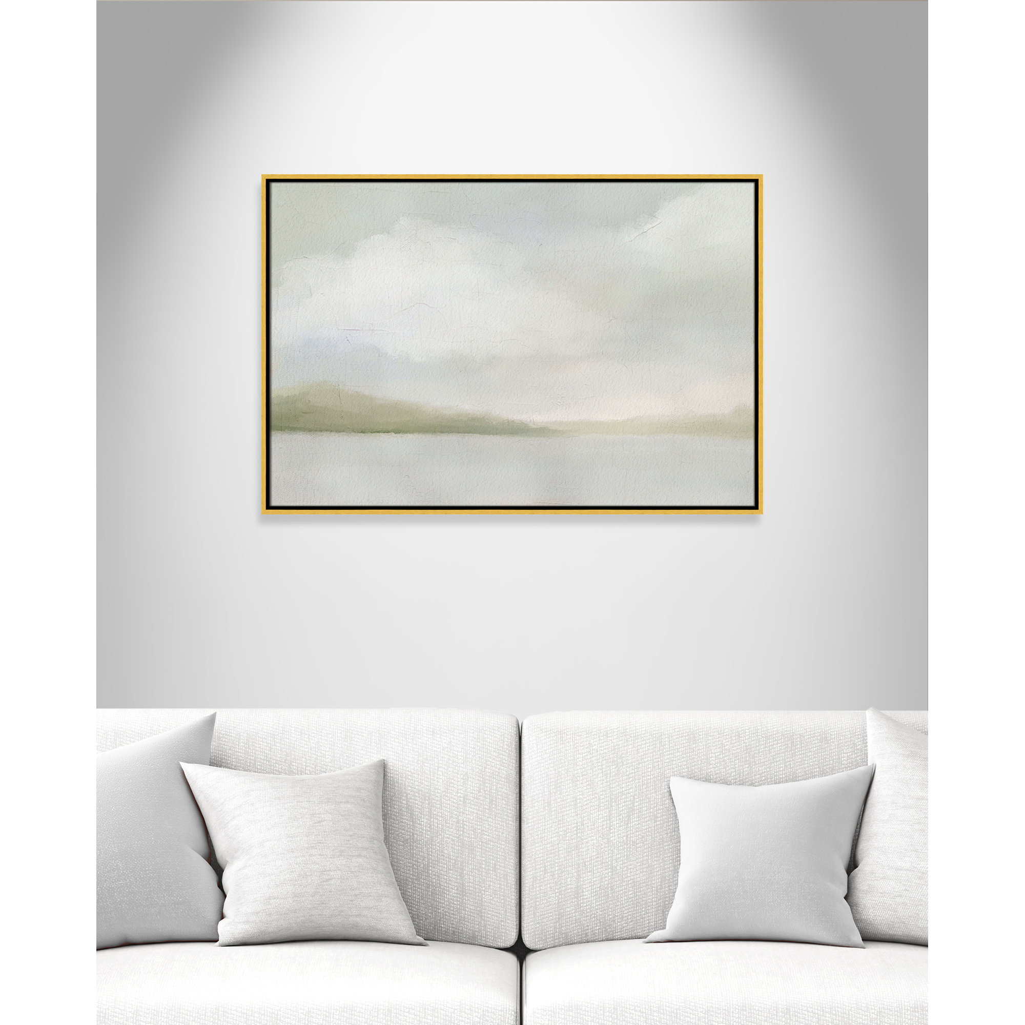 A Tranquil Morning, Gold, 25.5" H x 37.5" W