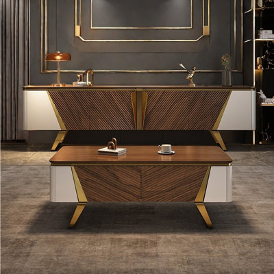 Meuble télé de style moderne avec table basse