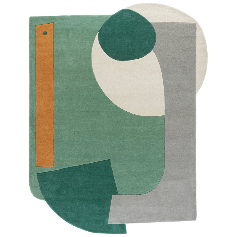 Tapis vert / ivoire Saidey, Rectangle 8 pi x 10 pi
