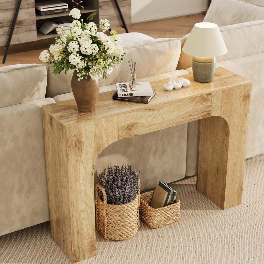 Solid Wood Top Console Table