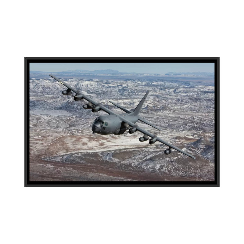 « mc-130 », impression sur toile, "mc-" par une mission de formation sur new mexico i ", H 18 po x l 26 po x P 1,5 po