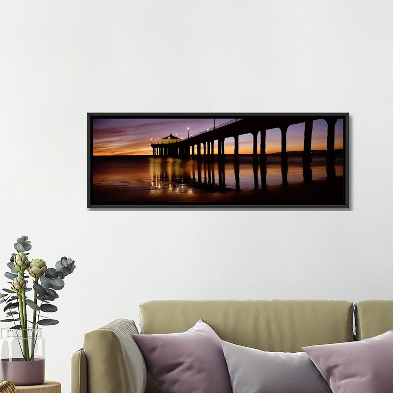 «Manhattan Beach Pier, Manhattan Beach, California», reproduction de photo sur toile, H 20 po x l 60 po x P 1,5 po