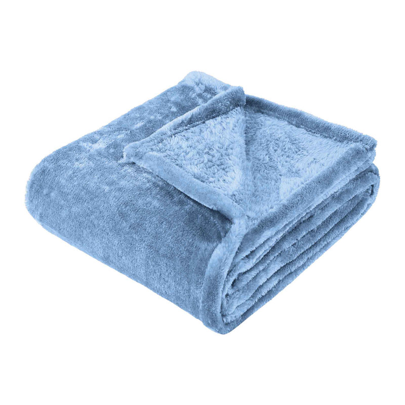 Couverture en peluche moelleuse Blue Nile Mills, Bleu, Throw XL
