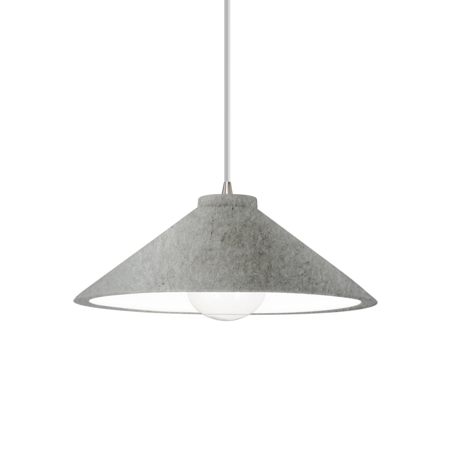 Leni Dimmable Cone Single Light Pendant, Brushed Nickel, Antique Silver
