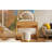 39 Inch Makeup Vanity Table With Touch Screen Lighted Mirror And Drawer, Natural Finish For Bedroom Elegance-179892398