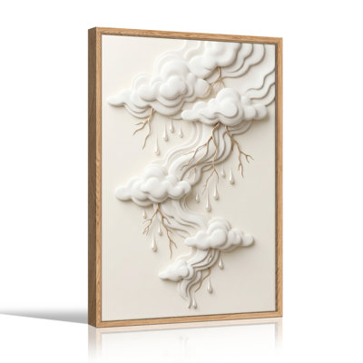 Cloud Rain Canvas Wall Art Oil Painting Print Set Of 1