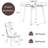 5-Piece Round Glass Dining Table Set-939838738-939838826-943463588
