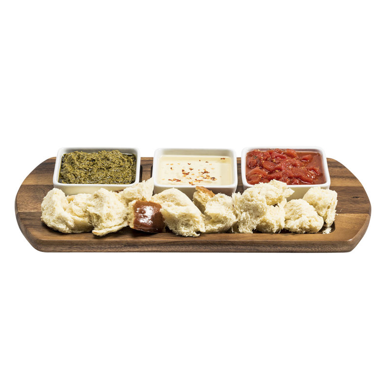Planche de charcuterie avec 3 céramiques