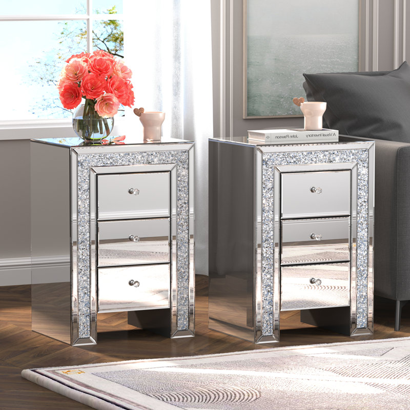 50 cm W Bedside Table