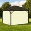 Pavillon de jardin avec moustiquaire 11,9 "x 9,8" avec cadre en aluminium et crochet supérieur, crème