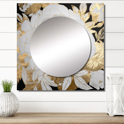 Ravneet - Rose Large Square Mirror For Wall Art Decor