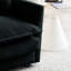 Grand modulaire en chenille en U en forme de structure, structure et traitement de teinture noir rembourré antidérapant