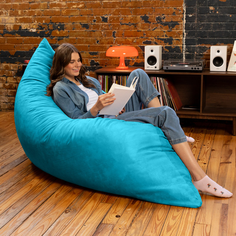 Pillow Saxx 5.5-Foot - Huge Bean Bag Floor Pillow and Lounger, Teal