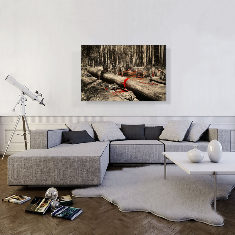 «Bloody Trees» par Banksy, reproduction d'art sur toile tendue, H 26 po x l 40 po x 1,5 po