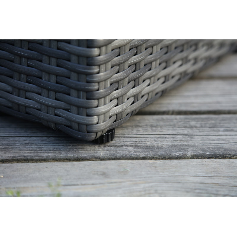 Dengler 9 - Person Modular Patio Conversation Set with Cushions, Grey Frame/Grey Cushion