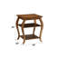 Table d'appoint en noyer - 2 tablettes pratiques à pieds carrés en noyer