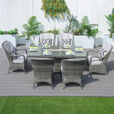 6 - Person Patio Dining Set Rectangular Table