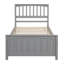Lit plateforme en bois-124917823
