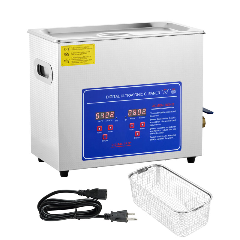 Nettoyeur à ultrasons commercial 6L Nettoyeur à ultrasons professionnel 40kHz avec minuterie numérique et chauffage