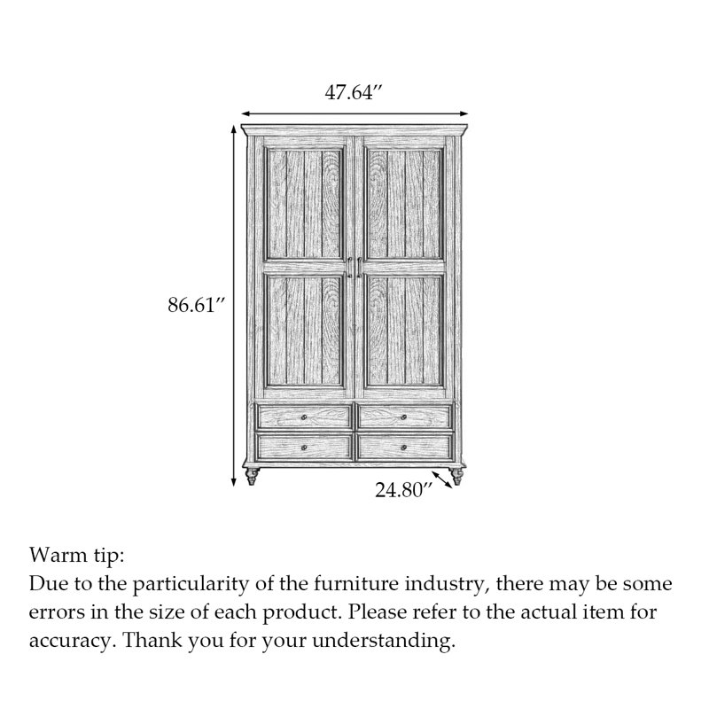 Armoire American Country, Blanc