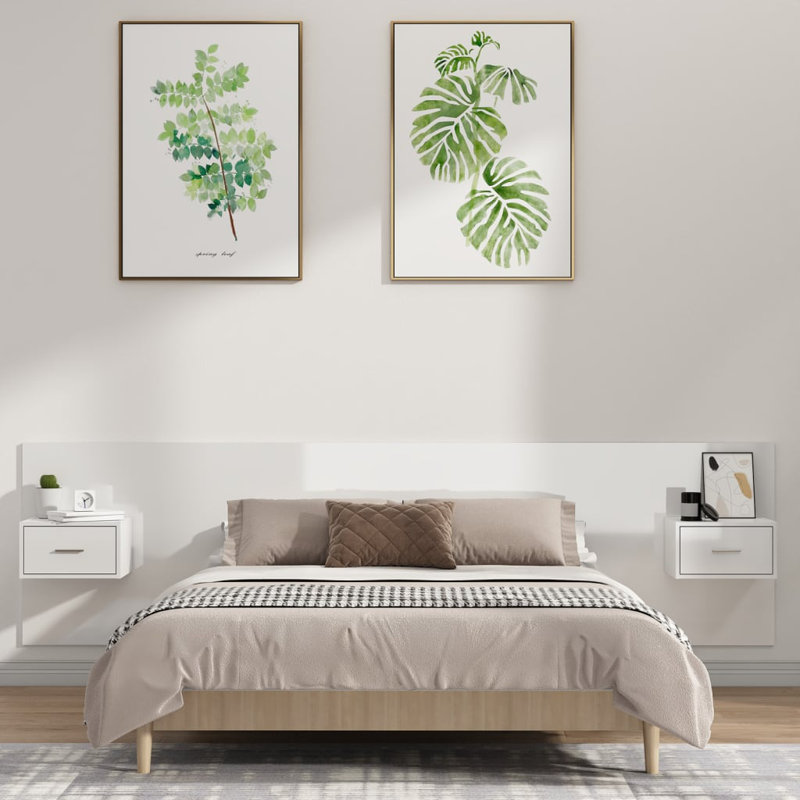 Jamad Bookcase Headboard, Super King (6'), White