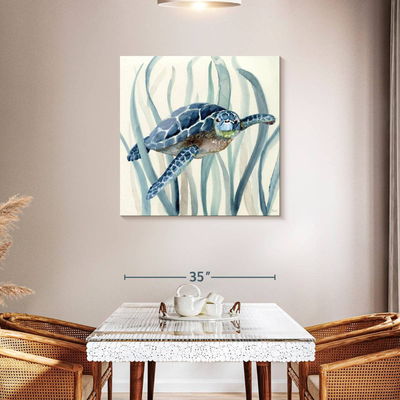 Brampt Turtle In Seagrass I, 36" H x 36" W