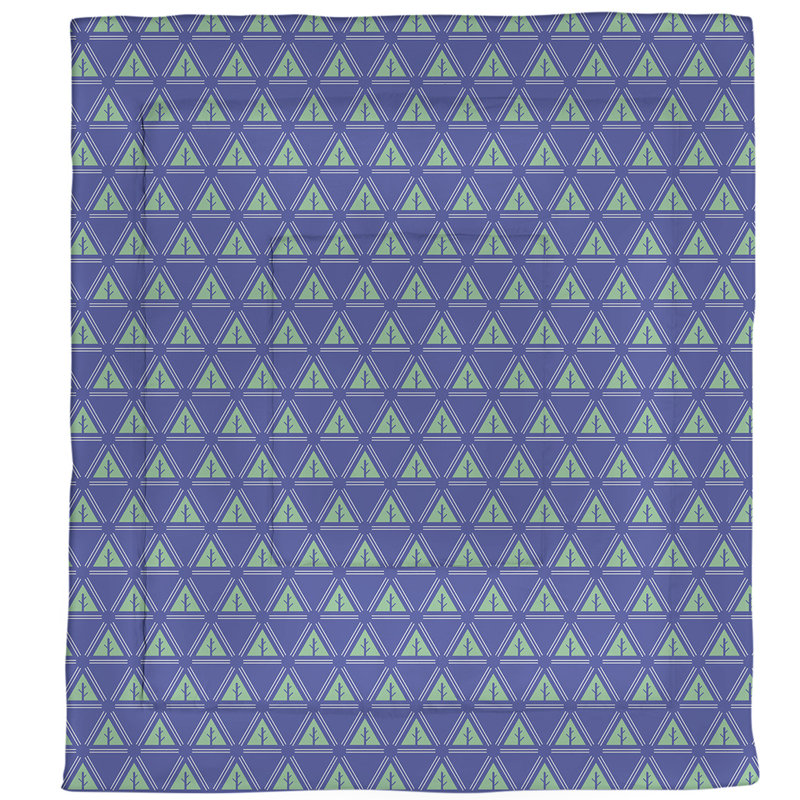 Édredon réversible en microfibre Theo Nath, Édredon simple TG, Bleu / vert