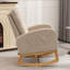 Chaise berçante avec repose-pieds à haut dossier-549167384
