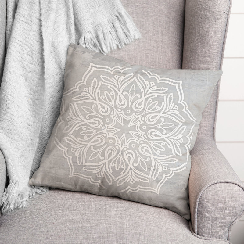 Abstract Spun Polyester Throw Pillow