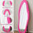 63" X 24" Multifunctional Full Length Floor Mirror, Flannel Wrapped, Irregular Wavy, Shatterproof, Rose Pink Wrapped Wooden Frame, Design, High - Quality Glass, For Dressing Room-550785891