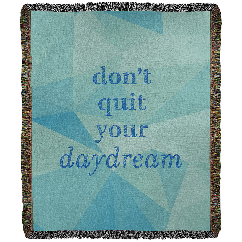 Hand Woven Throw Blanket, 52" L x 37" W, Zircon Blue