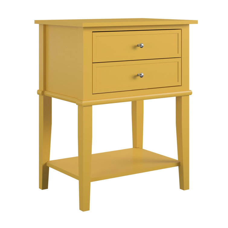 Dmitry 2-Drawer End Table with Storage