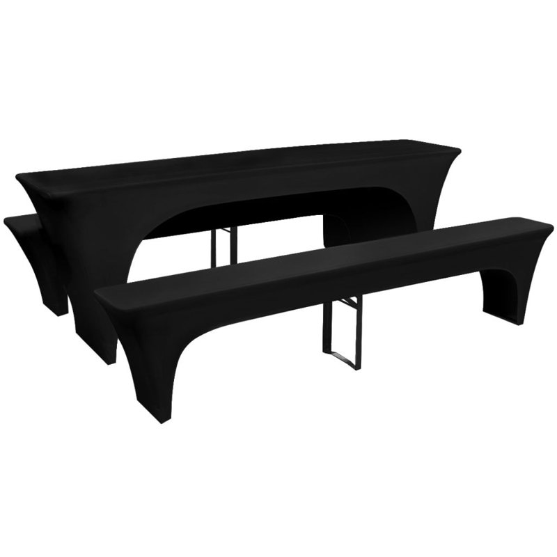 Outdoor Patio Table Cover, 50cm H x 80cm W x 220cm D  , Black