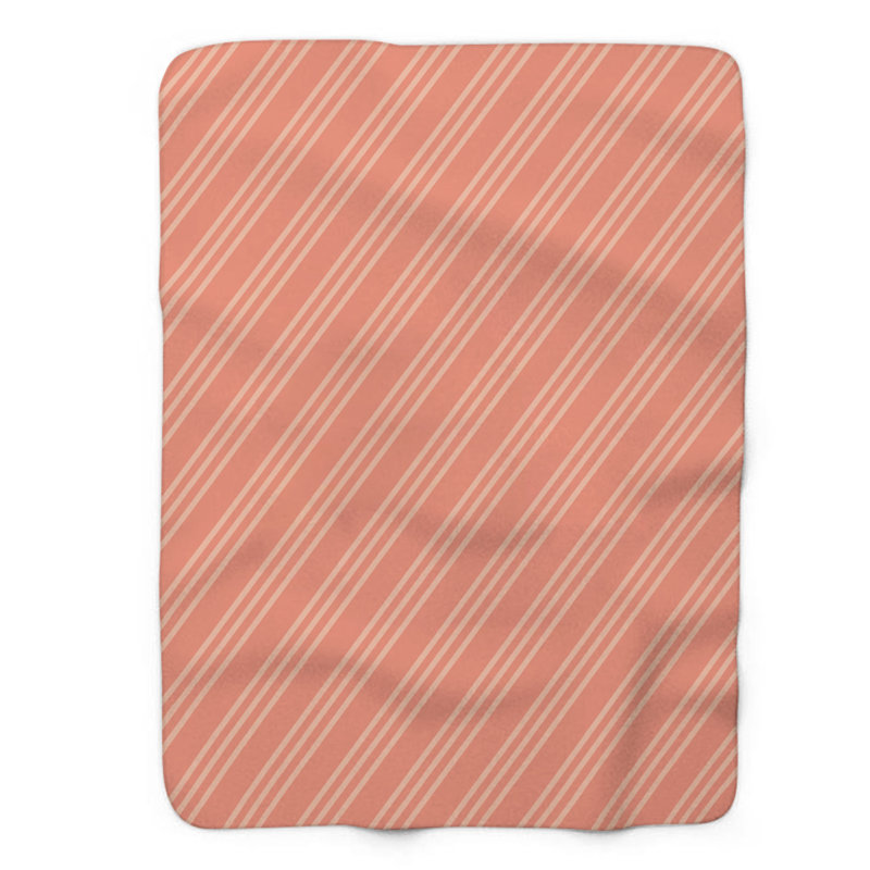 Couverture rose Sherpa, L 50 po x L 60 po