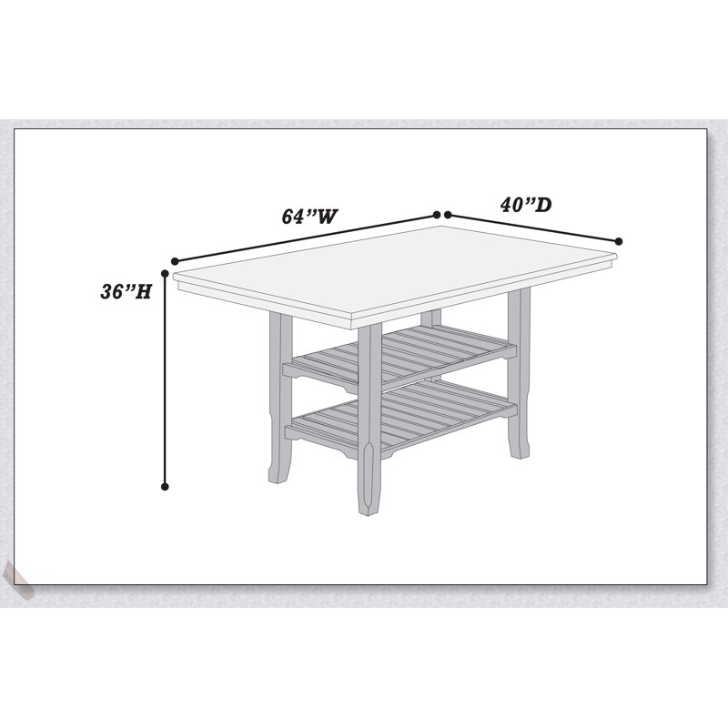 Contemporary 7pc Counter Height Dining Set with Grey Table, Storage Shelf, and 6 High Chairs for Elegant Dining