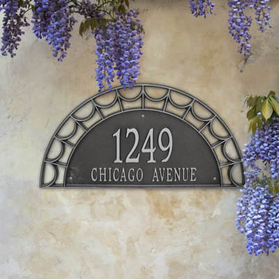 Plaque d'adresse murale sur 2 lignes Signature Series
