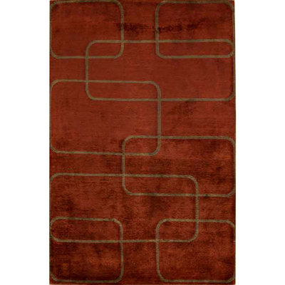 Hand-Knotted High-Quality Rust Area Rug