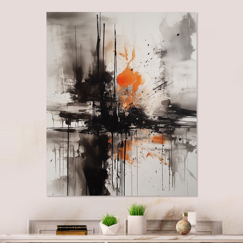 Exploration des profondeurs du marbre noir I - Décoration murale géométrique moderne en métal, H 32 po x l 24 po x P 1 po